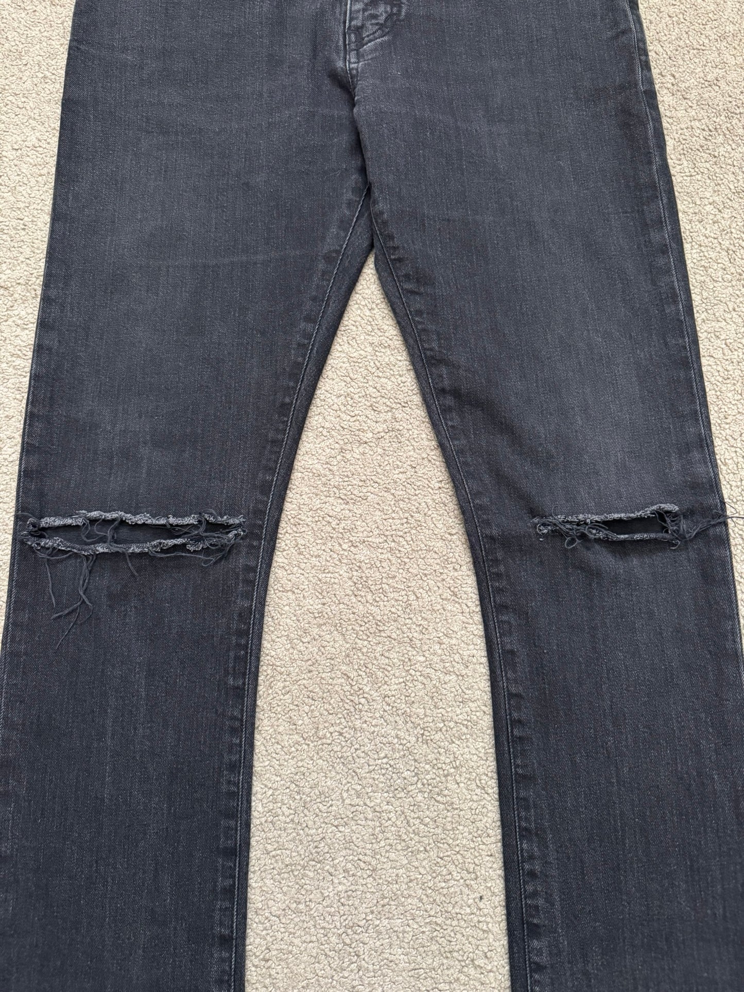 FW14 Saint Laurent by Hedi Slimane Knee Slit D02 Denim Jeans