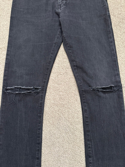 FW14 Saint Laurent by Hedi Slimane Knee Slit D02 Denim Jeans
