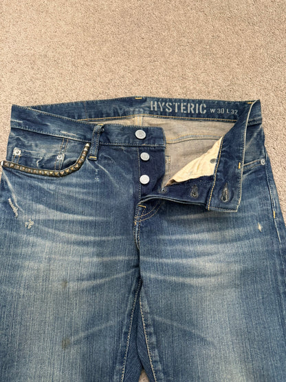 Hysteric Glamour Distressed Studded Denim Jeans