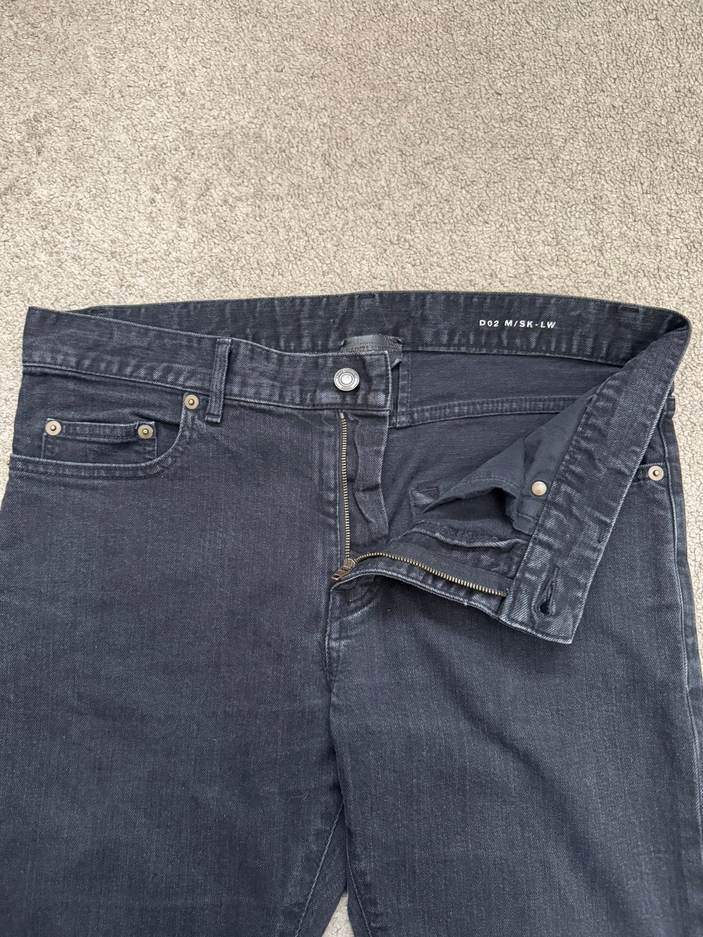 FW14 Saint Laurent by Hedi Slimane Knee Slit D02 Denim Jeans