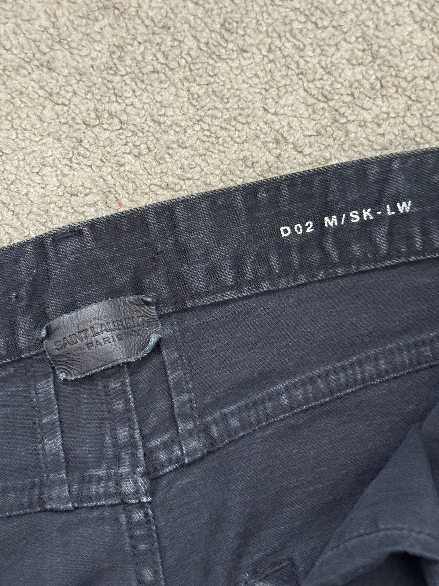 FW14 Saint Laurent by Hedi Slimane Knee Slit D02 Denim Jeans