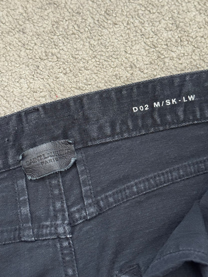 FW14 Saint Laurent by Hedi Slimane Knee Slit D02 Denim Jeans