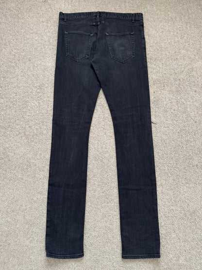 FW14 Saint Laurent by Hedi Slimane Knee Slit D02 Denim Jeans