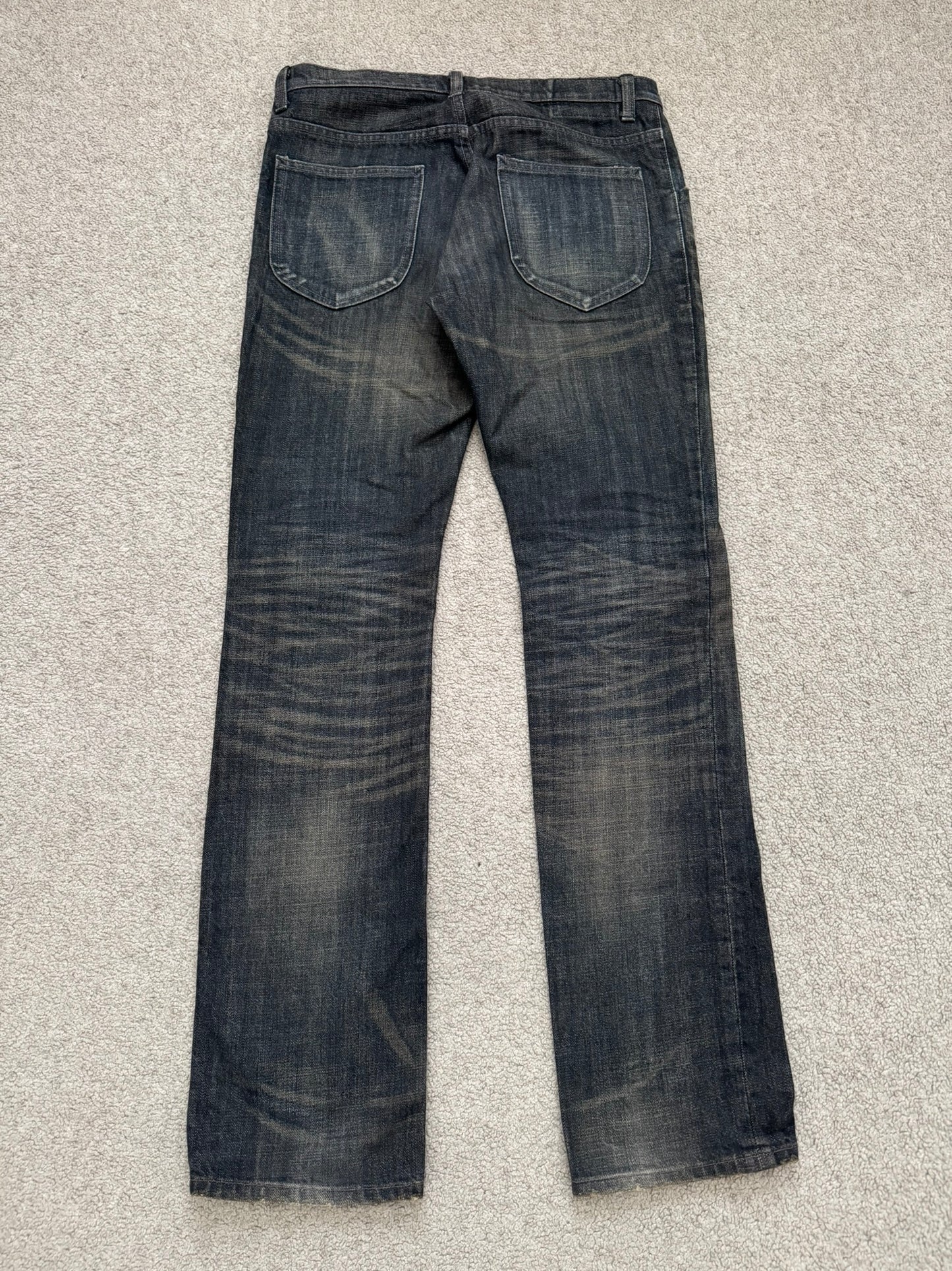 Kazuyuki Kumagai Attachment Faded Washed Bootcut Denim Jeans
