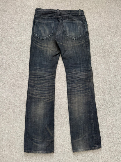 Kazuyuki Kumagai Attachment Faded Washed Bootcut Denim Jeans