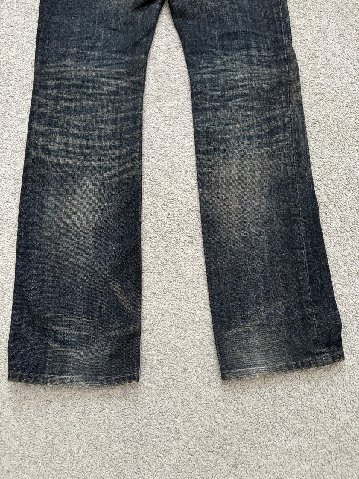 Kazuyuki Kumagai Attachment Faded Washed Bootcut Denim Jeans