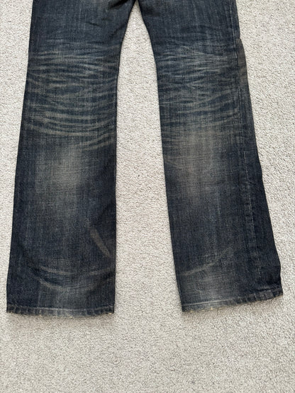 Kazuyuki Kumagai Attachment Faded Washed Bootcut Denim Jeans