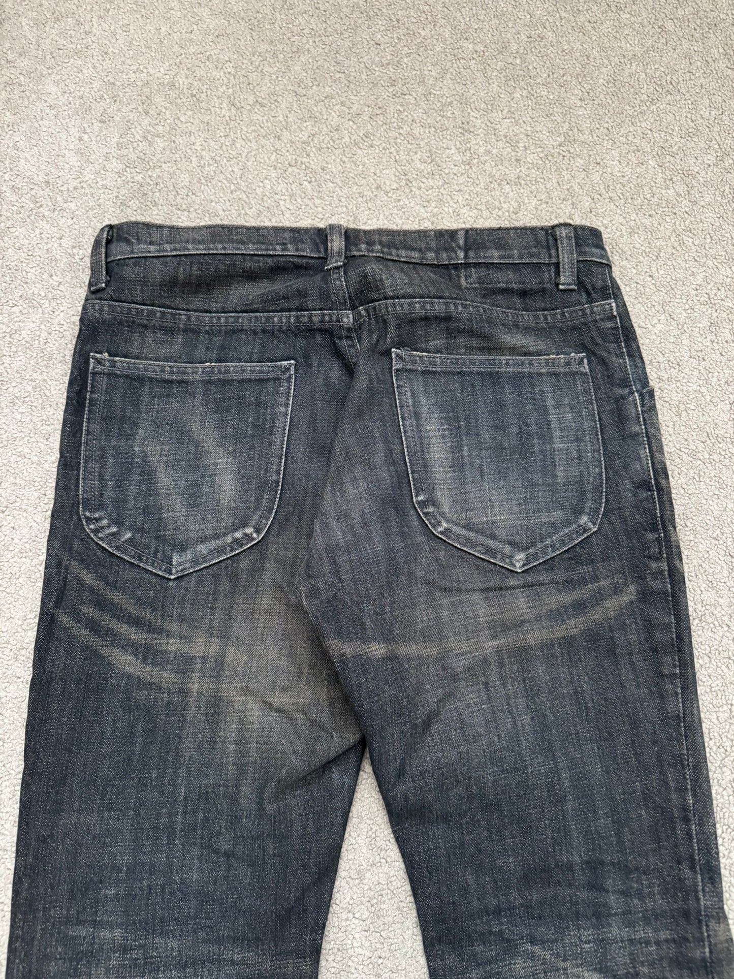 Kazuyuki Kumagai Attachment Faded Washed Bootcut Denim Jeans