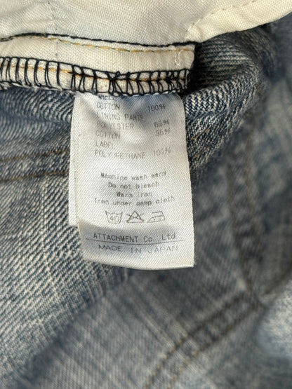 Kazuyuki Kumagai Attachment Washed Distressed Denim Jeans