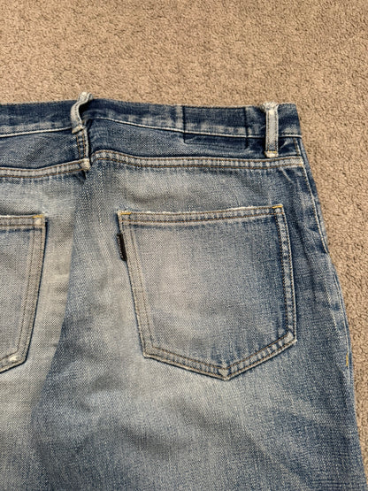 Kazuyuki Kumagai Attachment Washed Distressed Denim Jeans