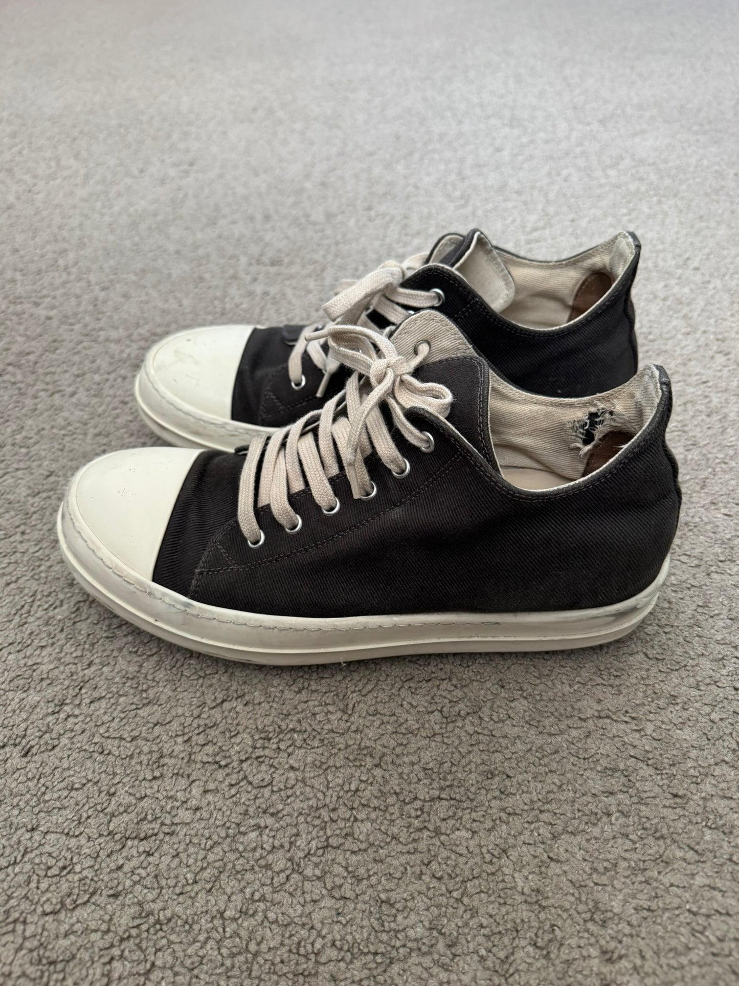 SS23 Rick Owens DRKSHDW Dark Dust Low Top Ramones Sneakers