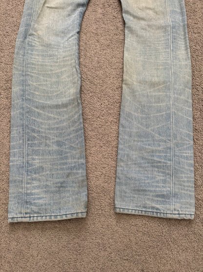Lad Musician Light Mudwash Bootcut Flared Denim Jeans