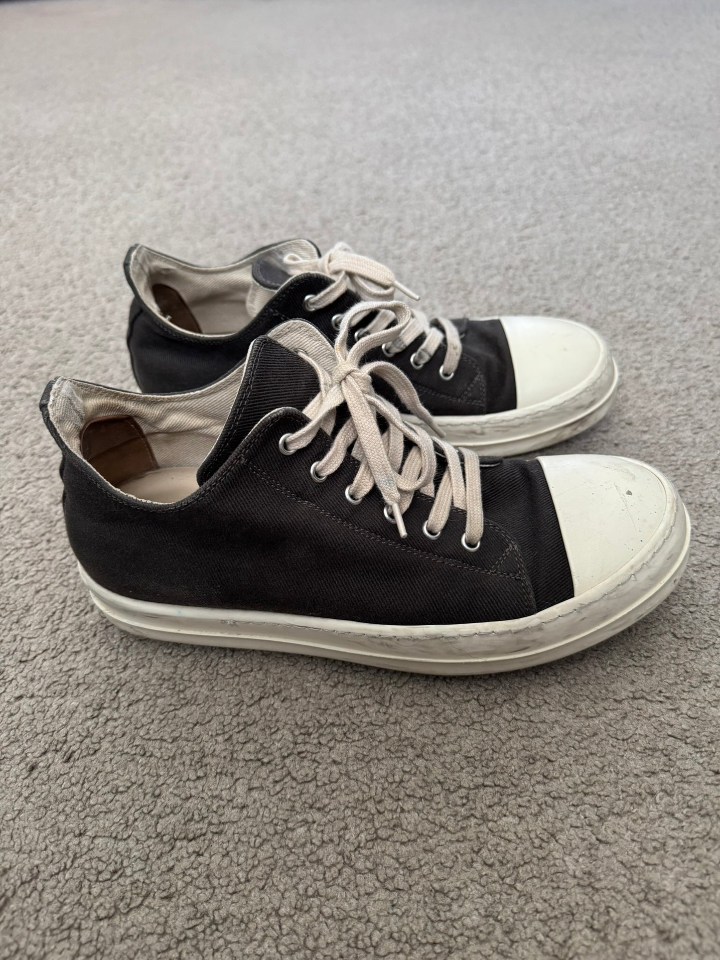 SS23 Rick Owens DRKSHDW Dark Dust Low Top Ramones Sneakers