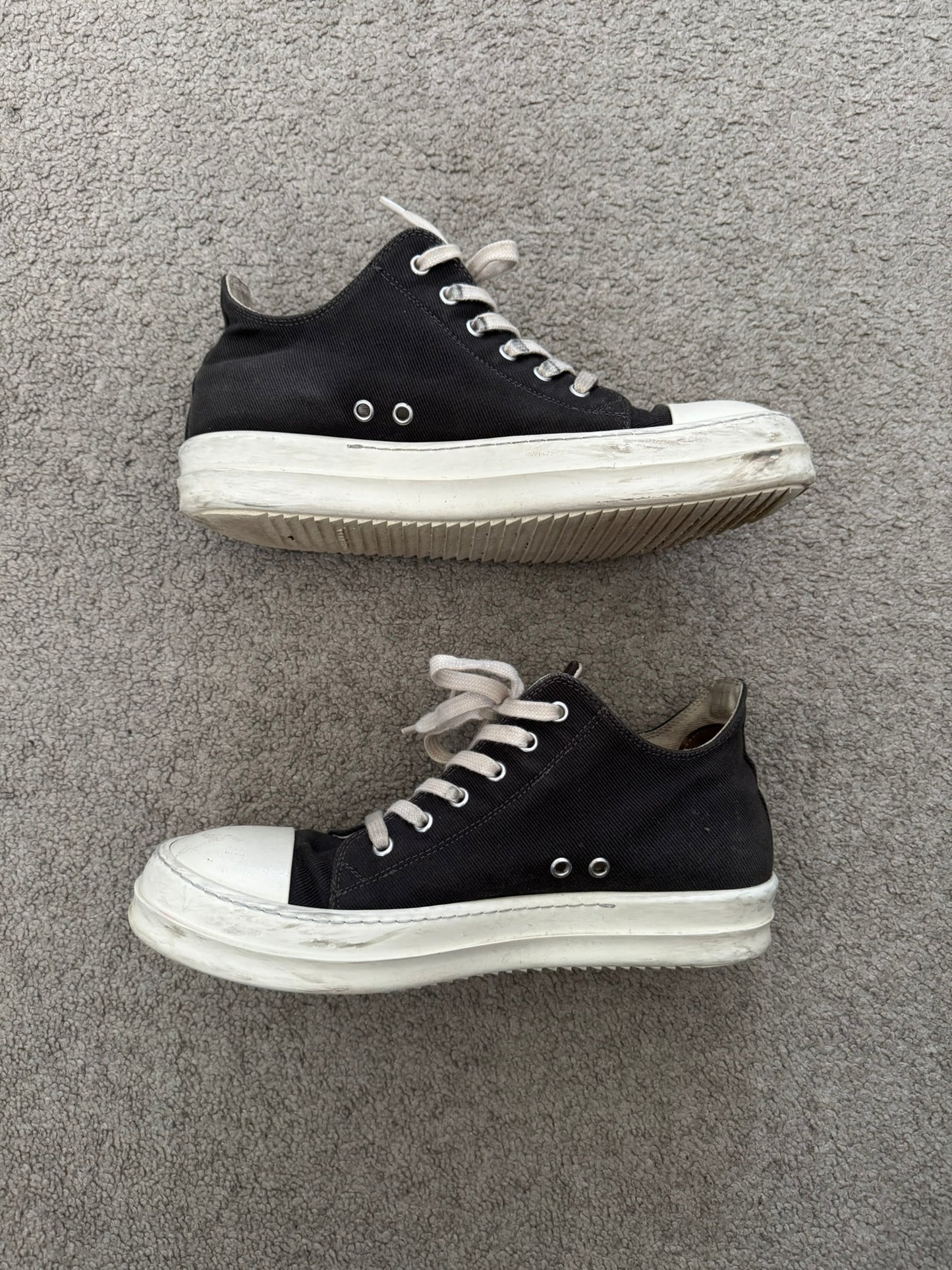 SS23 Rick Owens DRKSHDW Dark Dust Low Top Ramones Sneakers