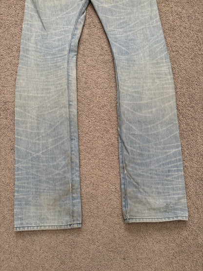 Lad Musician Light Mudwash Bootcut Flared Denim Jeans