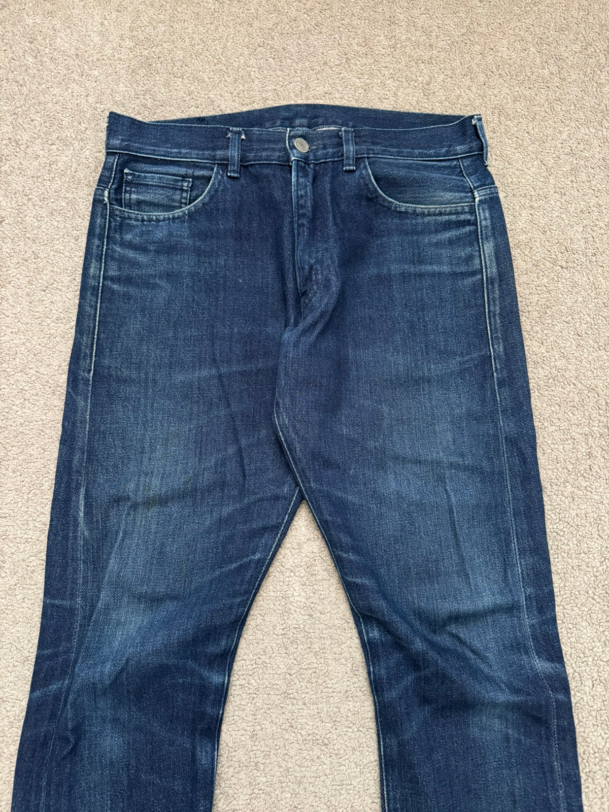 Lad Musician Faded Indigo Bootcut Flared Denim Jeans