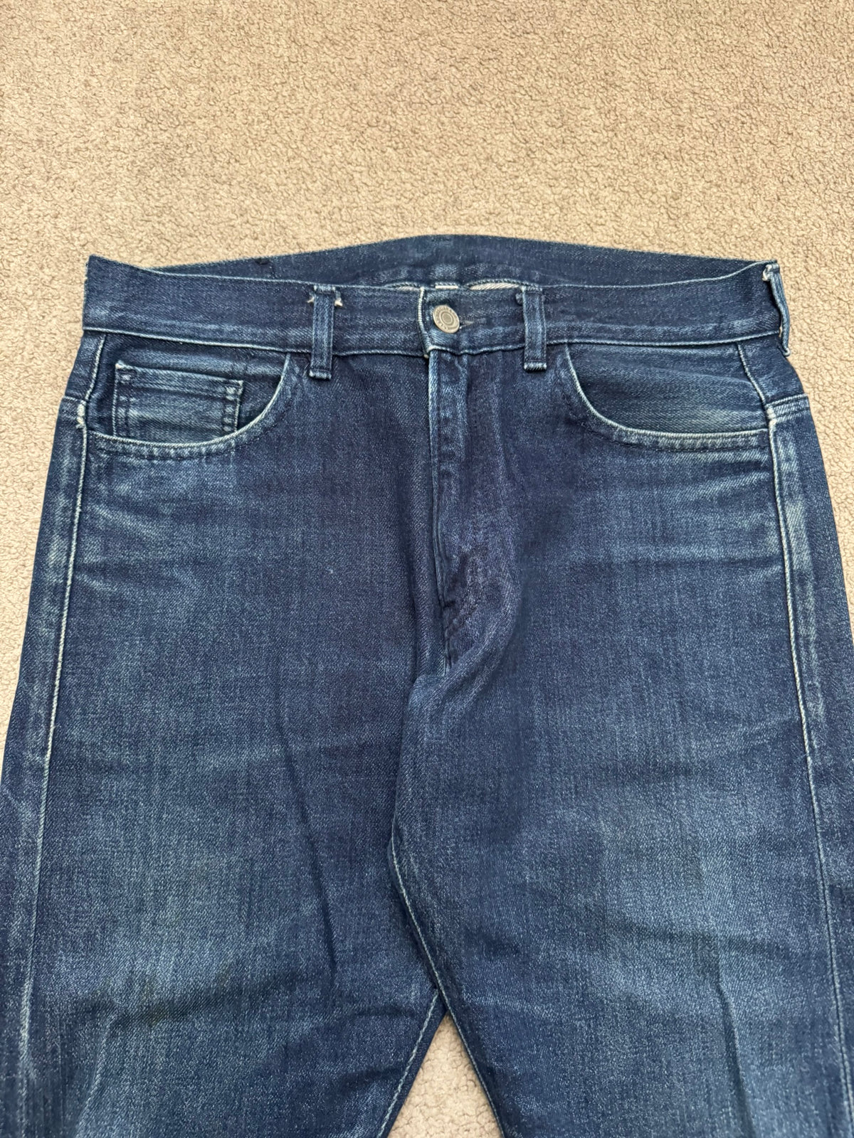 Lad Musician Faded Indigo Bootcut Flared Denim Jeans