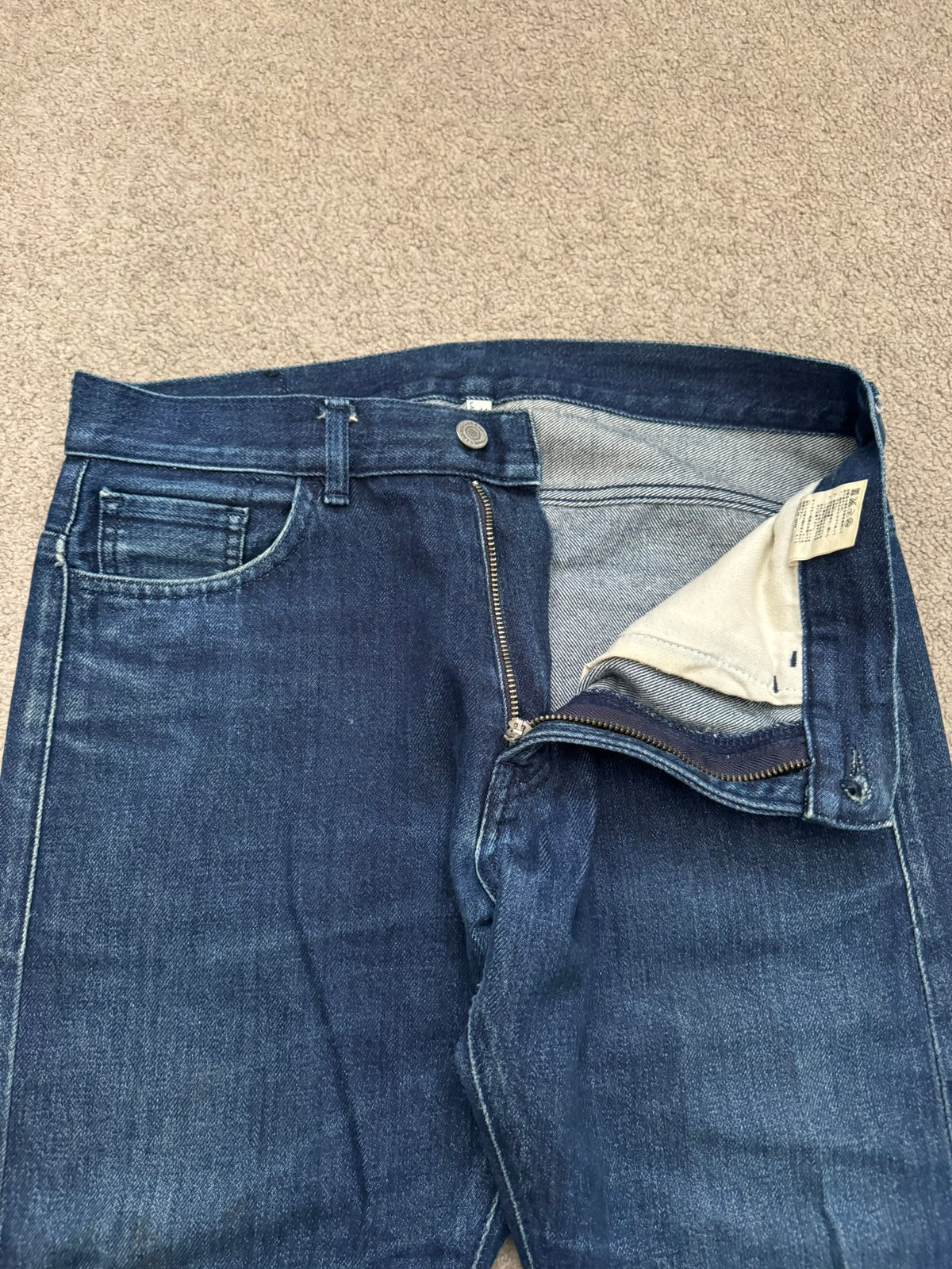 Lad Musician Faded Indigo Bootcut Flared Denim Jeans