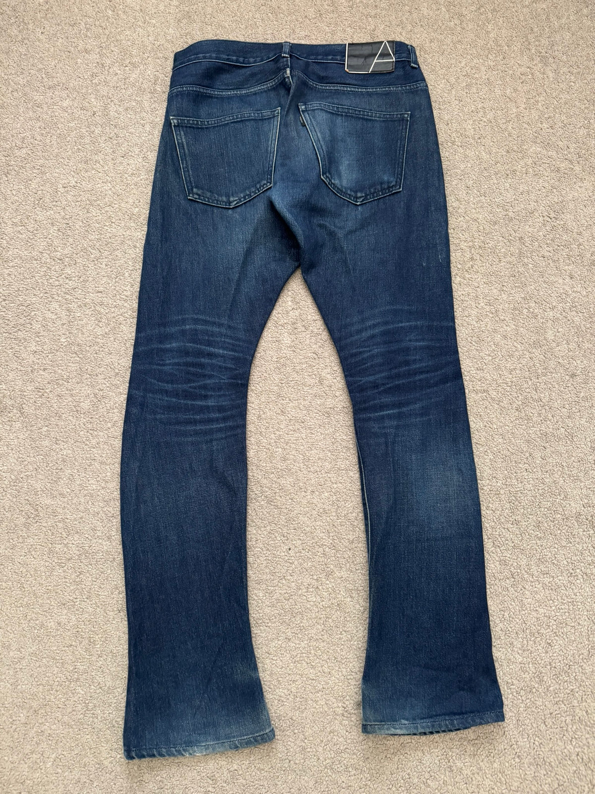 Lad Musician Faded Indigo Bootcut Flared Denim Jeans