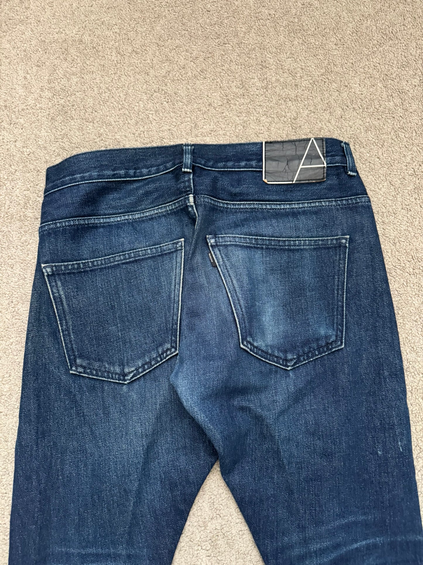 Lad Musician Faded Indigo Bootcut Flared Denim Jeans