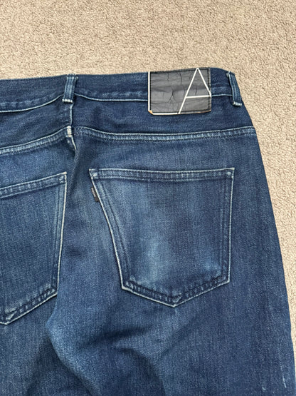 Lad Musician Faded Indigo Bootcut Flared Denim Jeans