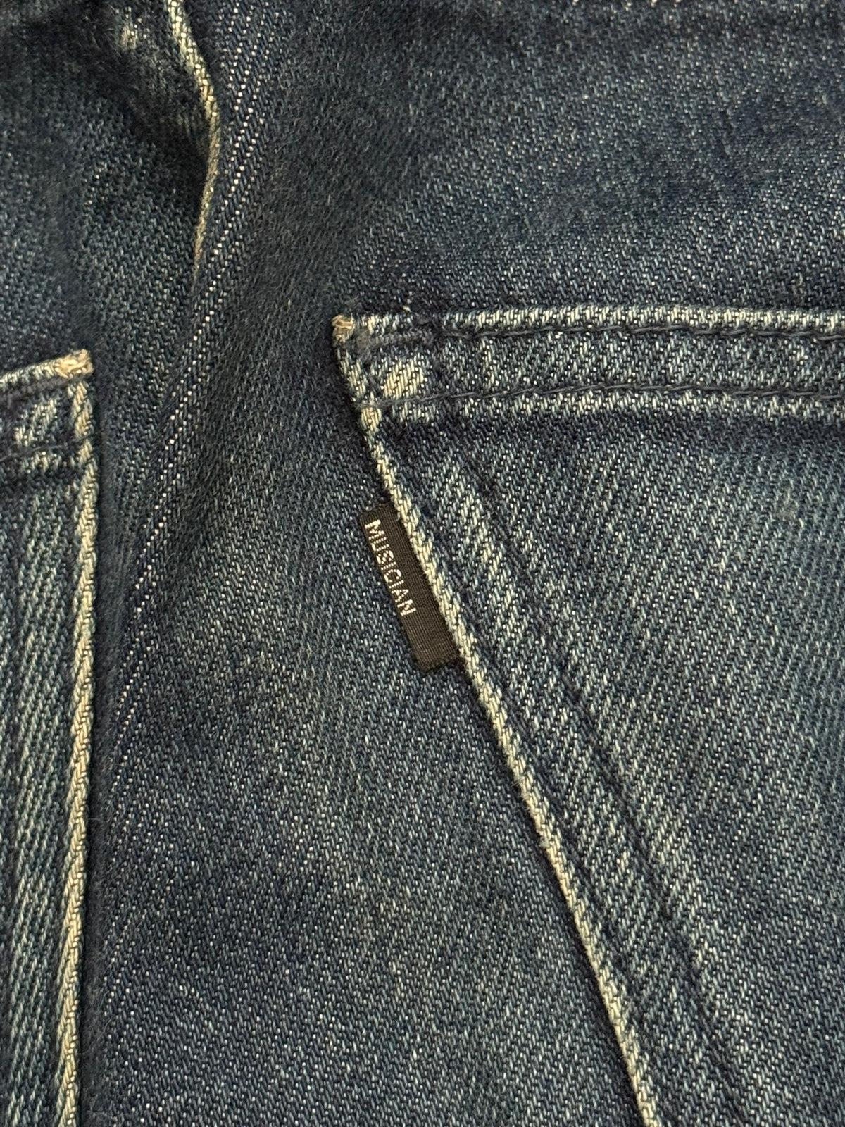 Lad Musician Faded Indigo Bootcut Flared Denim Jeans