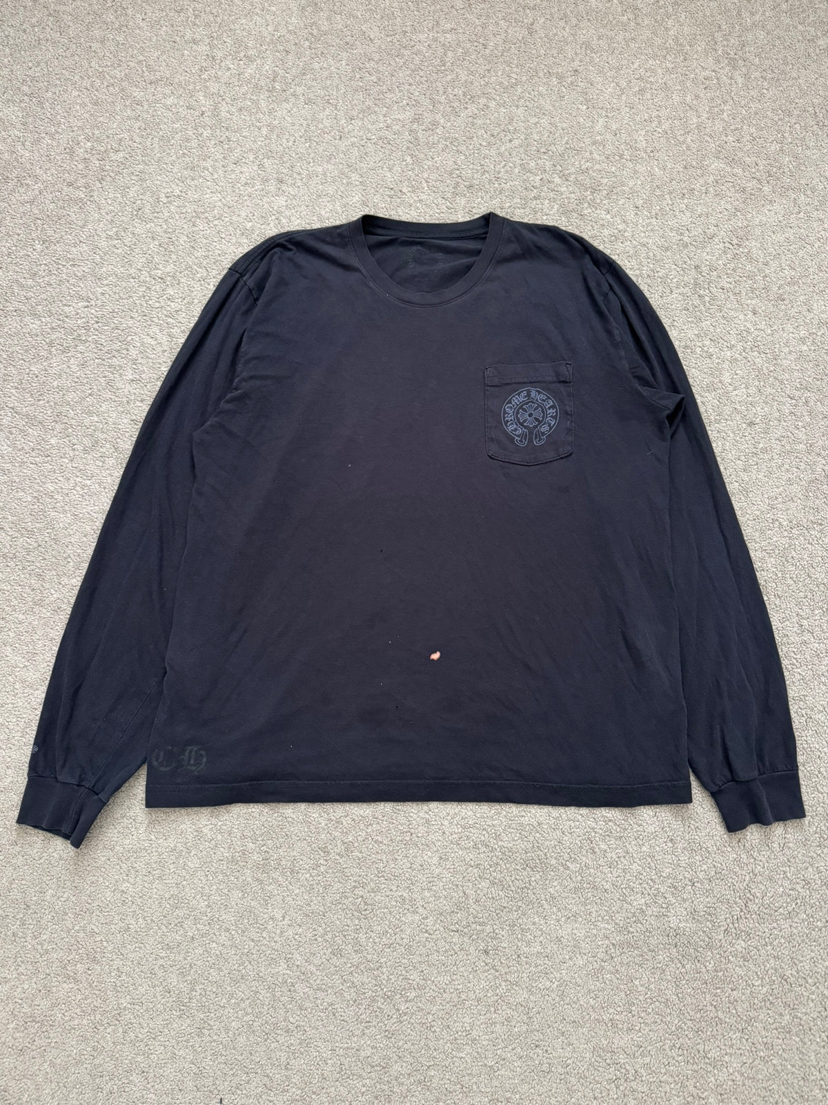 Chrome Hearts Horseshoe Logo STAFF Long Sleeve T Shirt