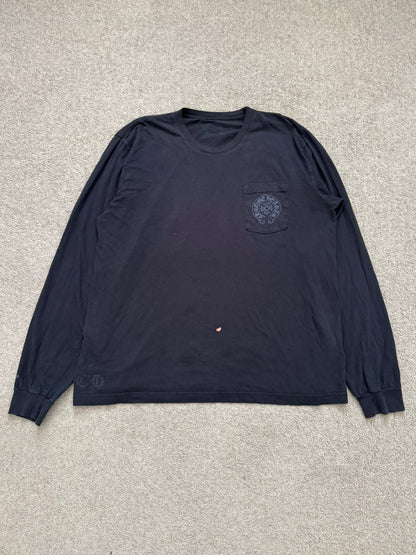 Chrome Hearts Horseshoe Logo STAFF Long Sleeve T Shirt