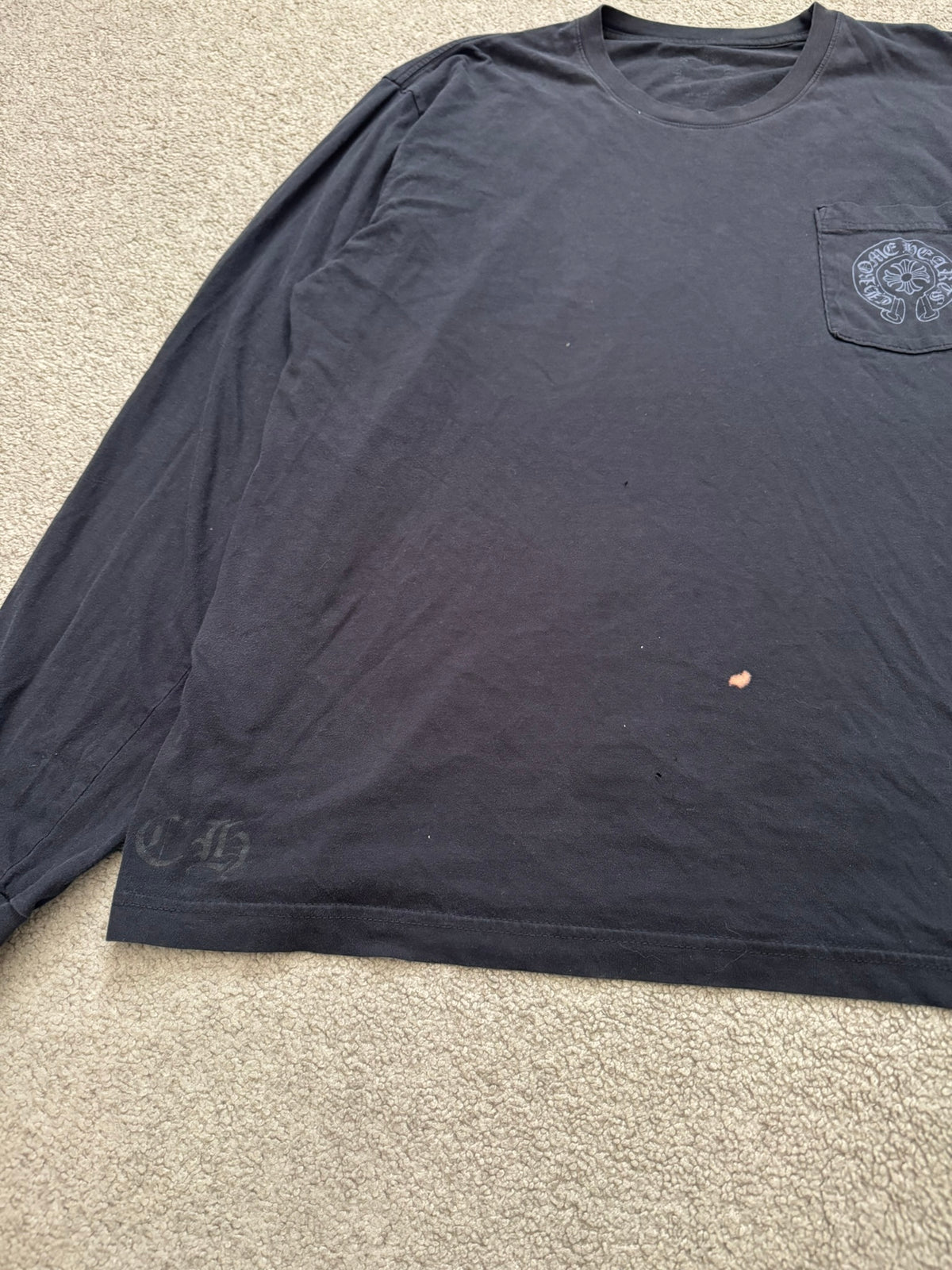 Chrome Hearts Horseshoe Logo STAFF Long Sleeve T Shirt
