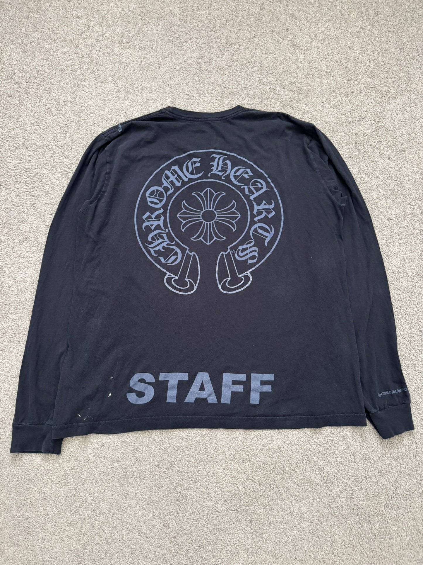 Chrome Hearts Horseshoe Logo STAFF Long Sleeve T Shirt