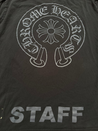 Chrome Hearts Horseshoe Logo STAFF Long Sleeve T Shirt