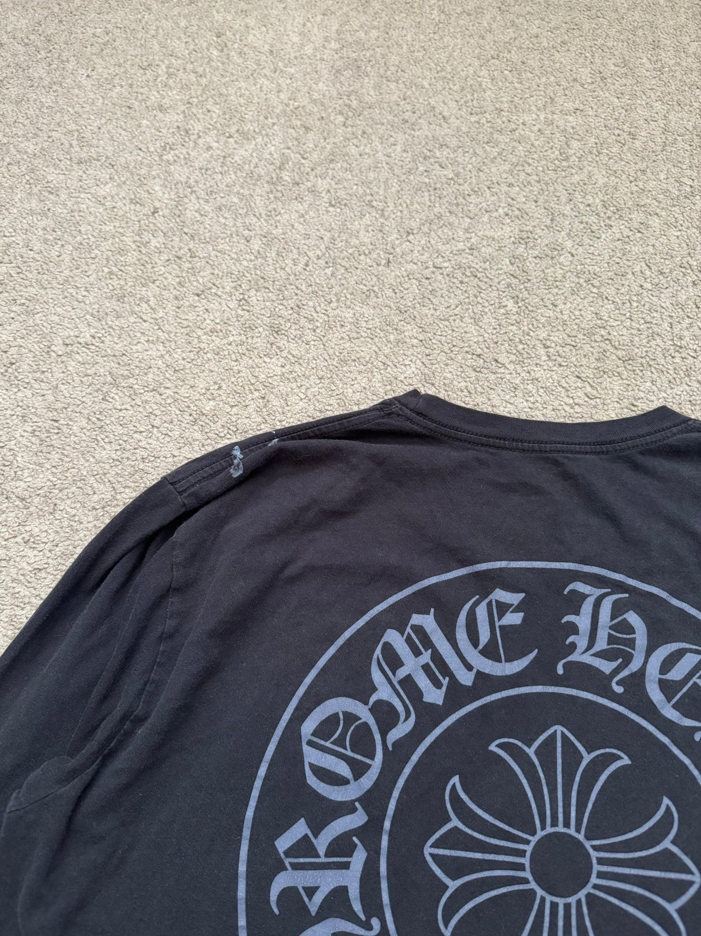 Chrome Hearts Horseshoe Logo STAFF Long Sleeve T Shirt