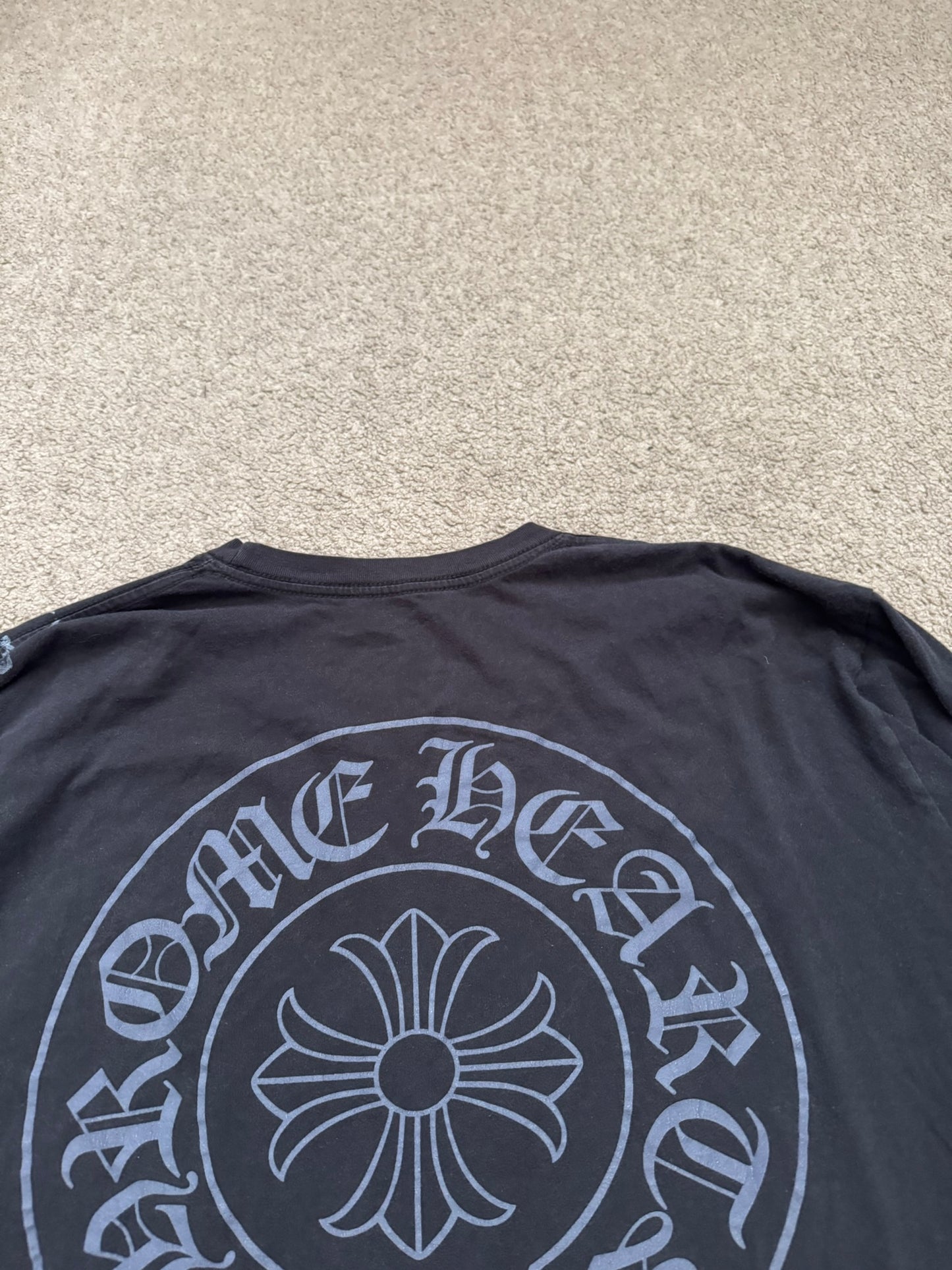 Chrome Hearts Horseshoe Logo STAFF Long Sleeve T Shirt