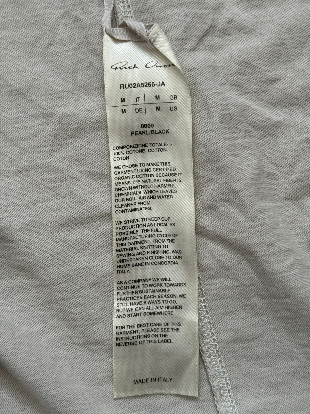 FW21 Rick Owens "Gethsemane" Cropped Ringer Level T Shirt