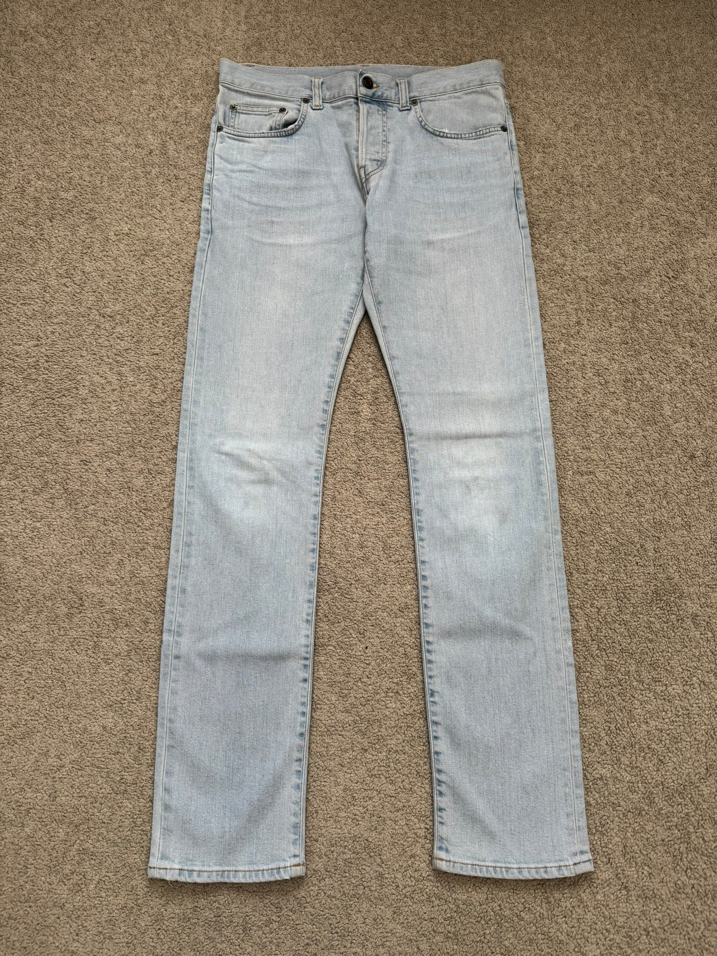 SS14 Saint Laurent by Hedi Slimane Light Washed D01 Denim Jeans