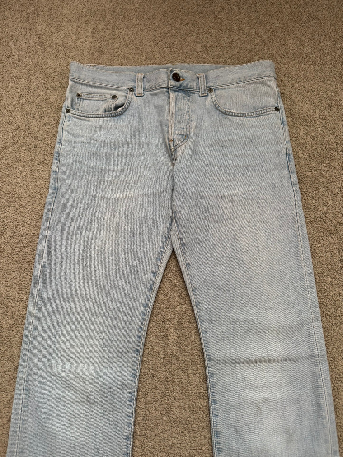 SS14 Saint Laurent by Hedi Slimane Light Washed D01 Denim Jeans