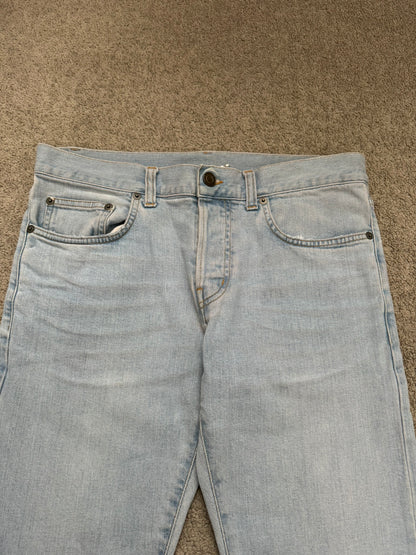 SS14 Saint Laurent by Hedi Slimane Light Washed D01 Denim Jeans