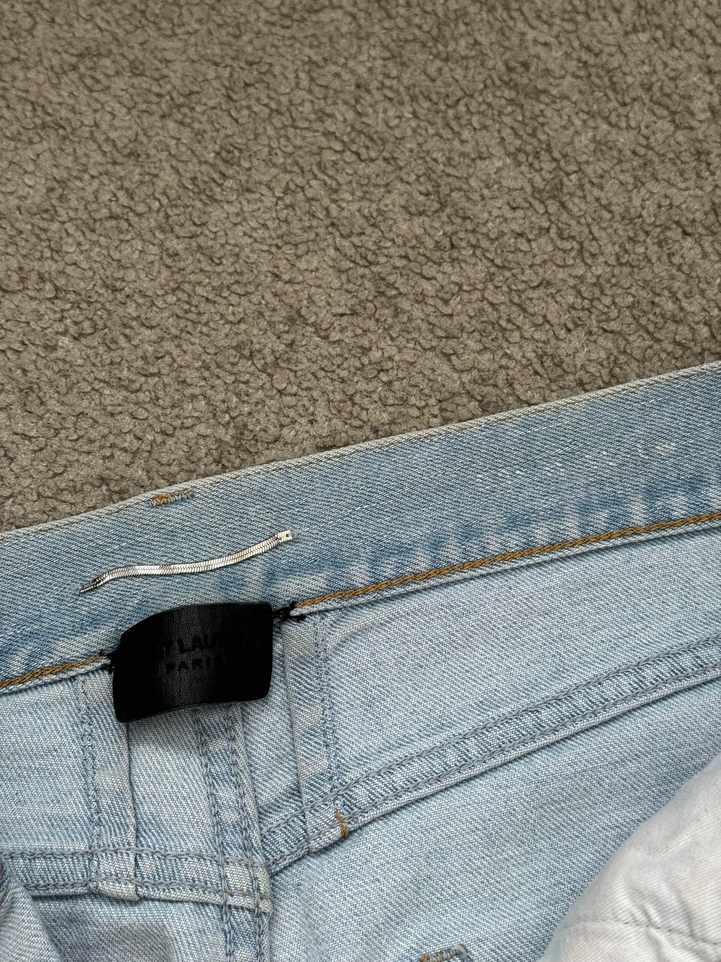 SS14 Saint Laurent by Hedi Slimane Light Washed D01 Denim Jeans