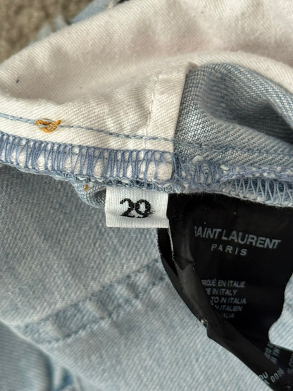 SS14 Saint Laurent by Hedi Slimane Light Washed D01 Denim Jeans
