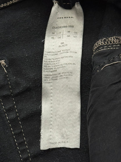 FW21 Rick Owens DRKSHDW Black Waxed Detroit Cut Denim Jeans