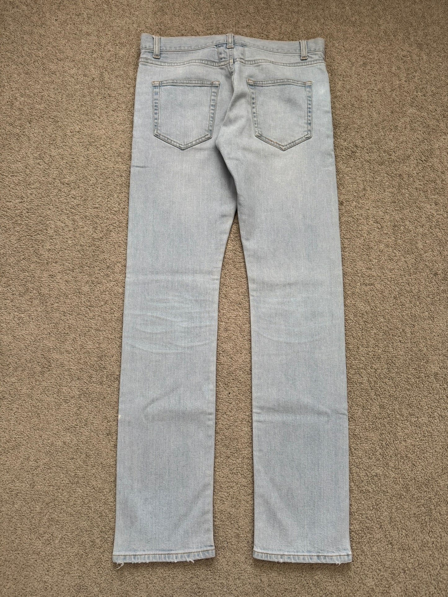 SS14 Saint Laurent by Hedi Slimane Light Washed D01 Denim Jeans