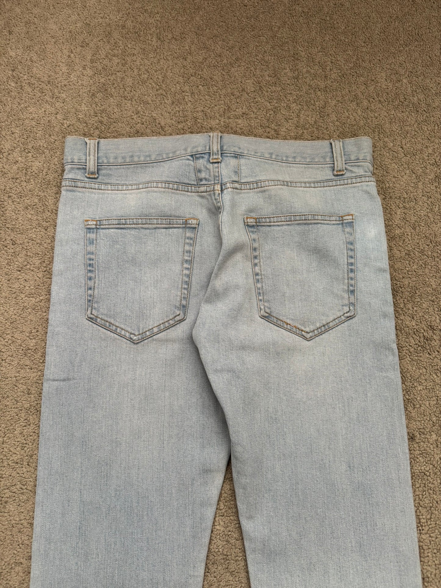 SS14 Saint Laurent by Hedi Slimane Light Washed D01 Denim Jeans