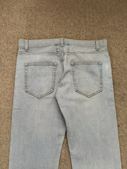 SS14 Saint Laurent by Hedi Slimane Light Washed D01 Denim Jeans