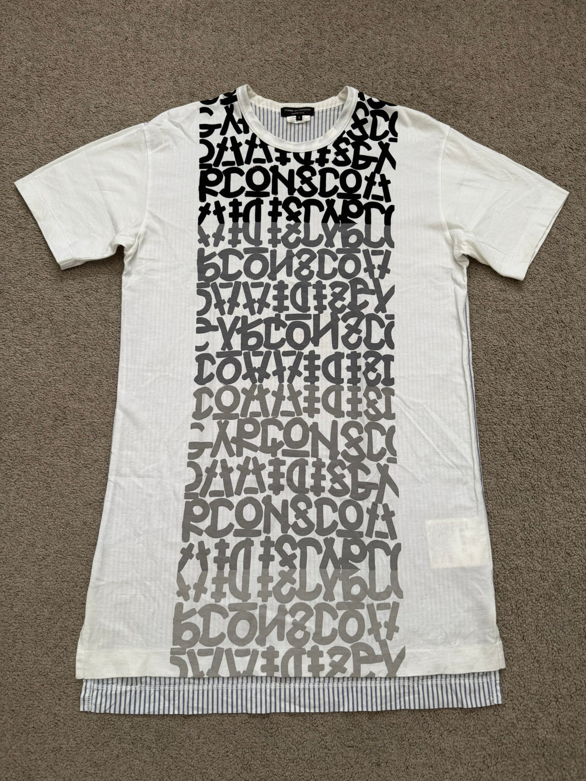SS15 Comme Des Garcons Homme Plus Graffiti Hybrid T Shirt