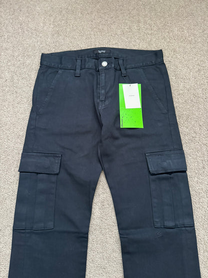 SS11 Undercover "Underman" Navy Lightning Bolt Cargo Jeans