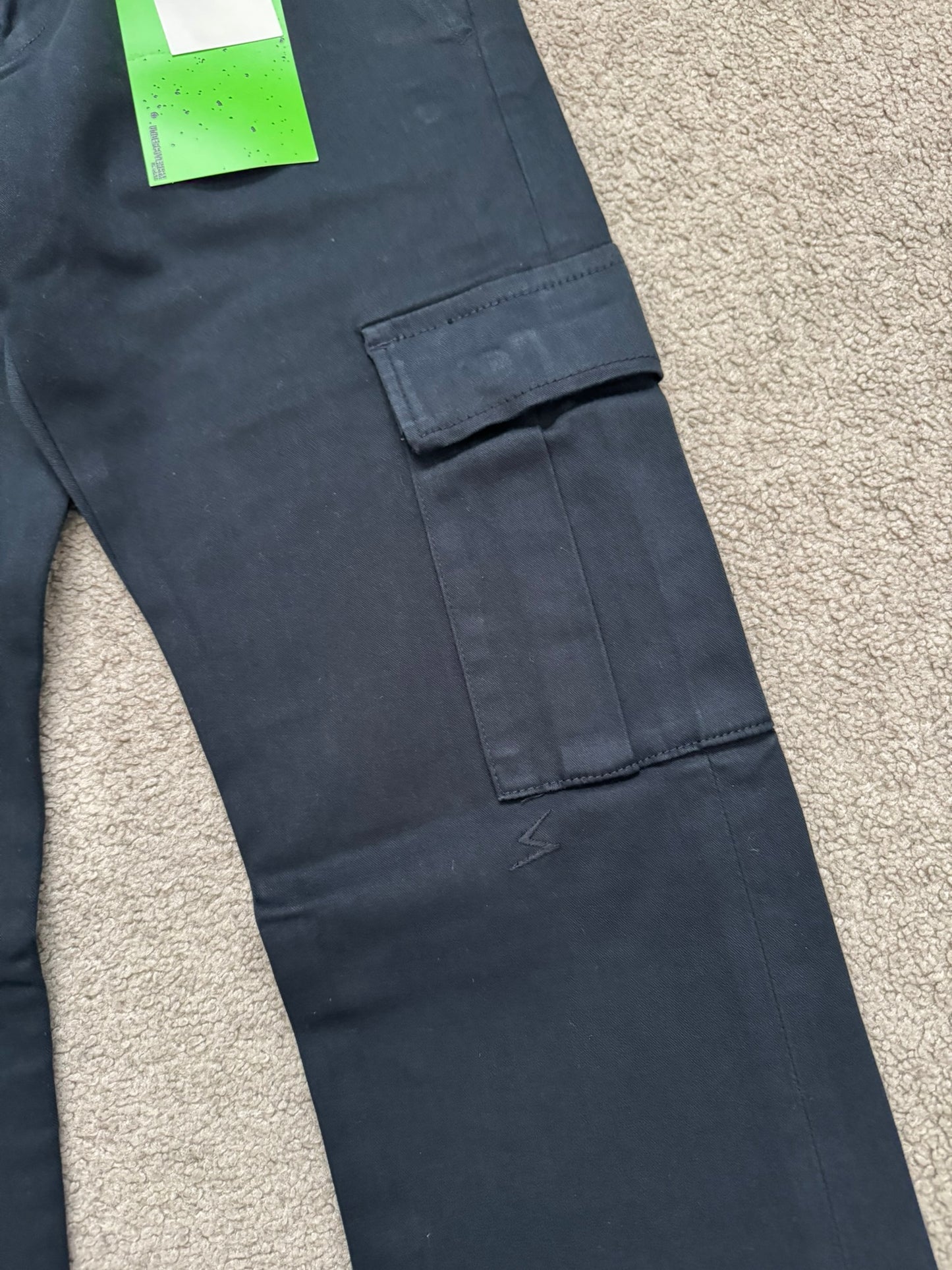 SS11 Undercover "Underman" Navy Lightning Bolt Cargo Jeans