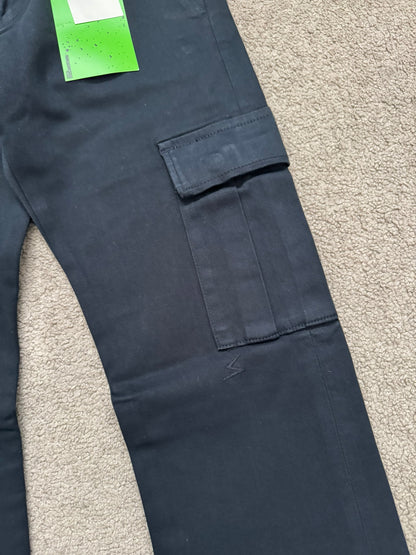 SS11 Undercover "Underman" Navy Lightning Bolt Cargo Jeans