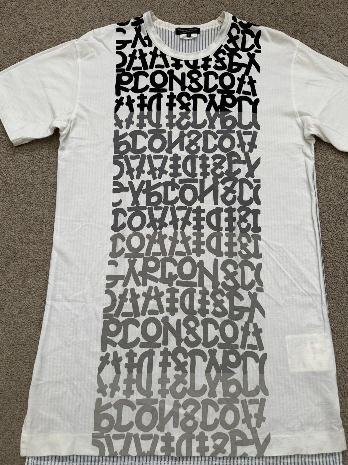 SS15 Comme Des Garcons Homme Plus Graffiti Hybrid T Shirt
