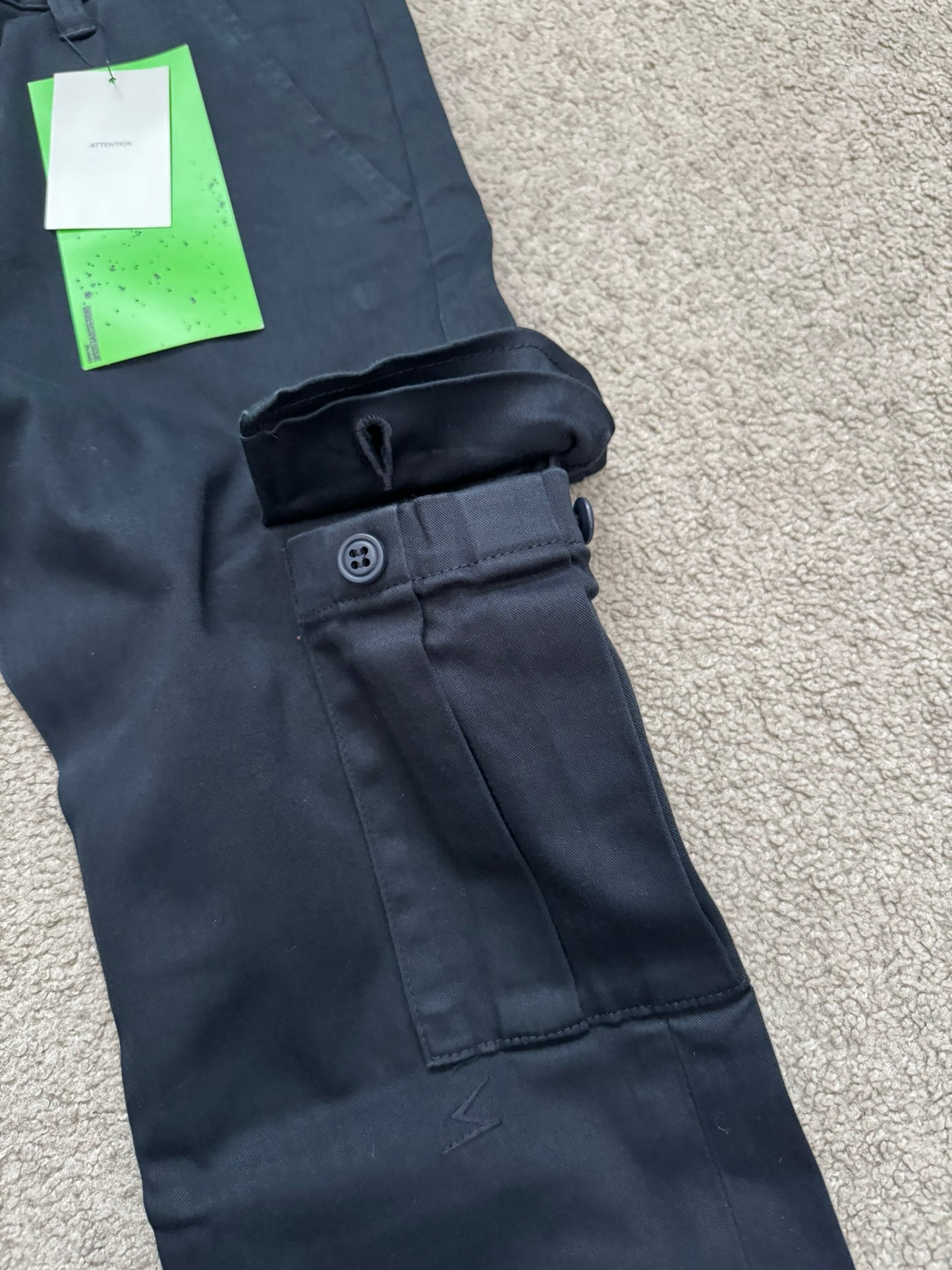 SS11 Undercover "Underman" Navy Lightning Bolt Cargo Jeans