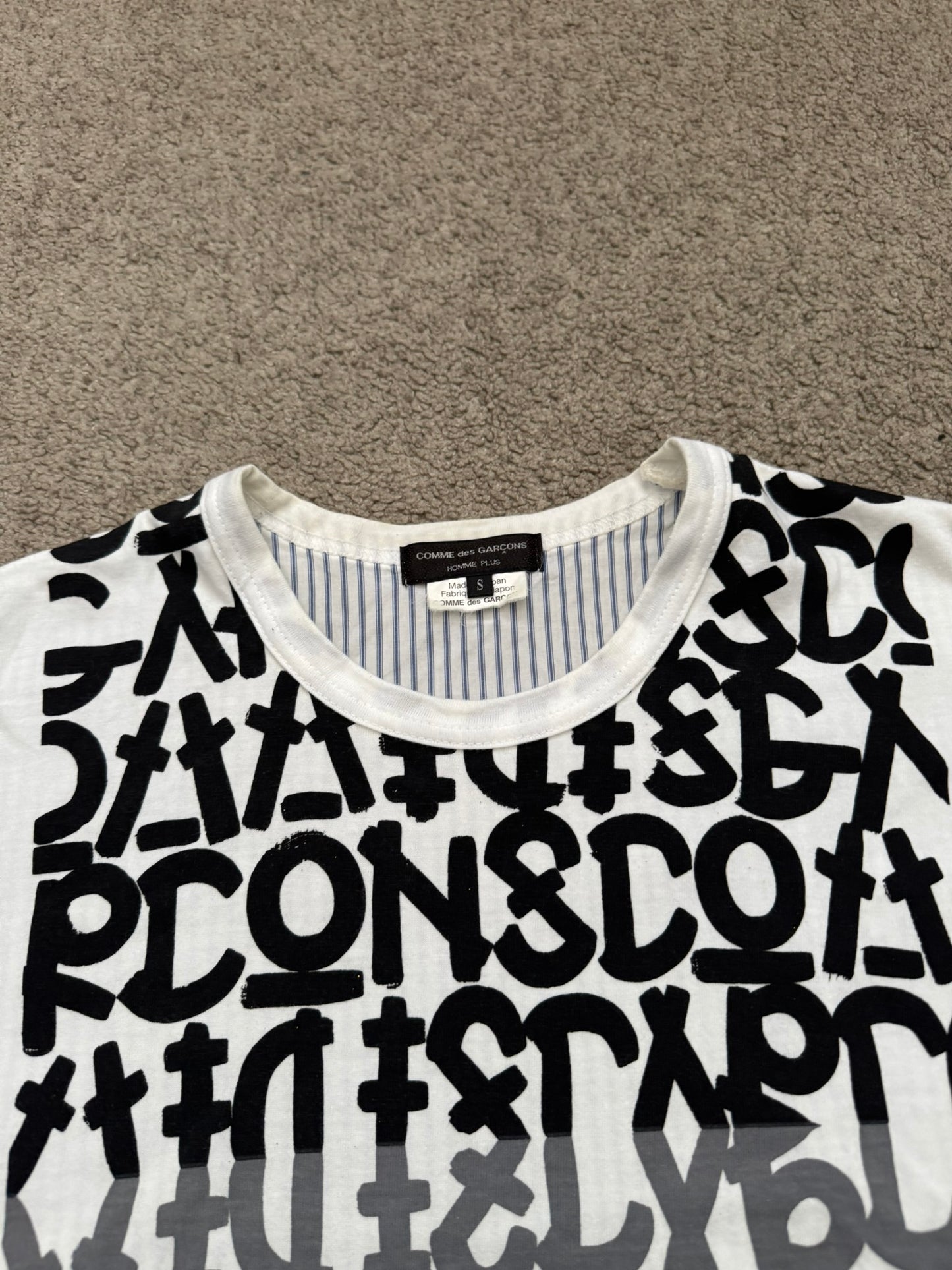 SS15 Comme Des Garcons Homme Plus Graffiti Hybrid T Shirt